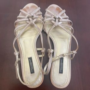 DOLCE&GABBANA Gold Sandals size 39/ 8.5